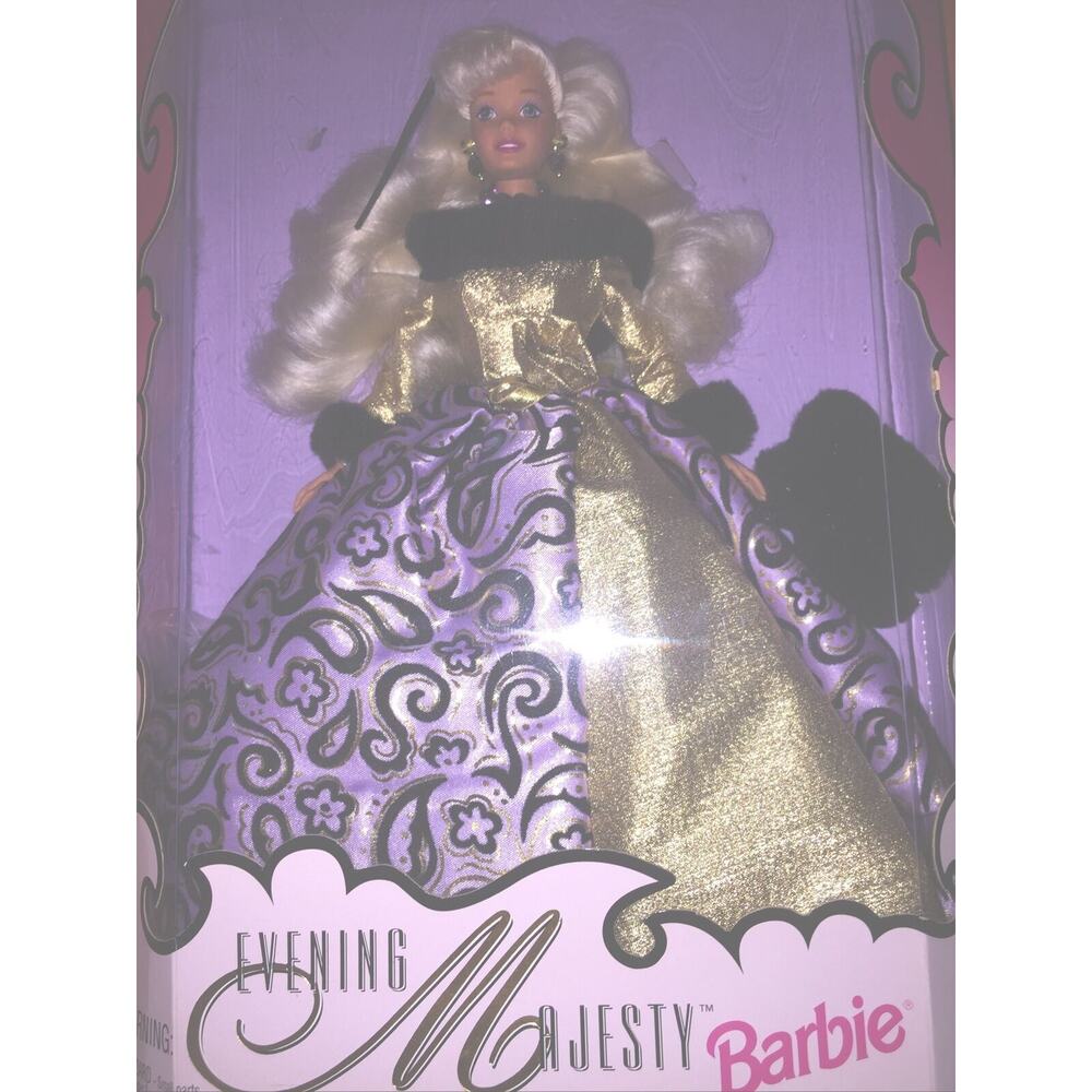Barbie Doll Blonde 1996 EVENING MAJESTY in Evening Gown #172359 New In Box